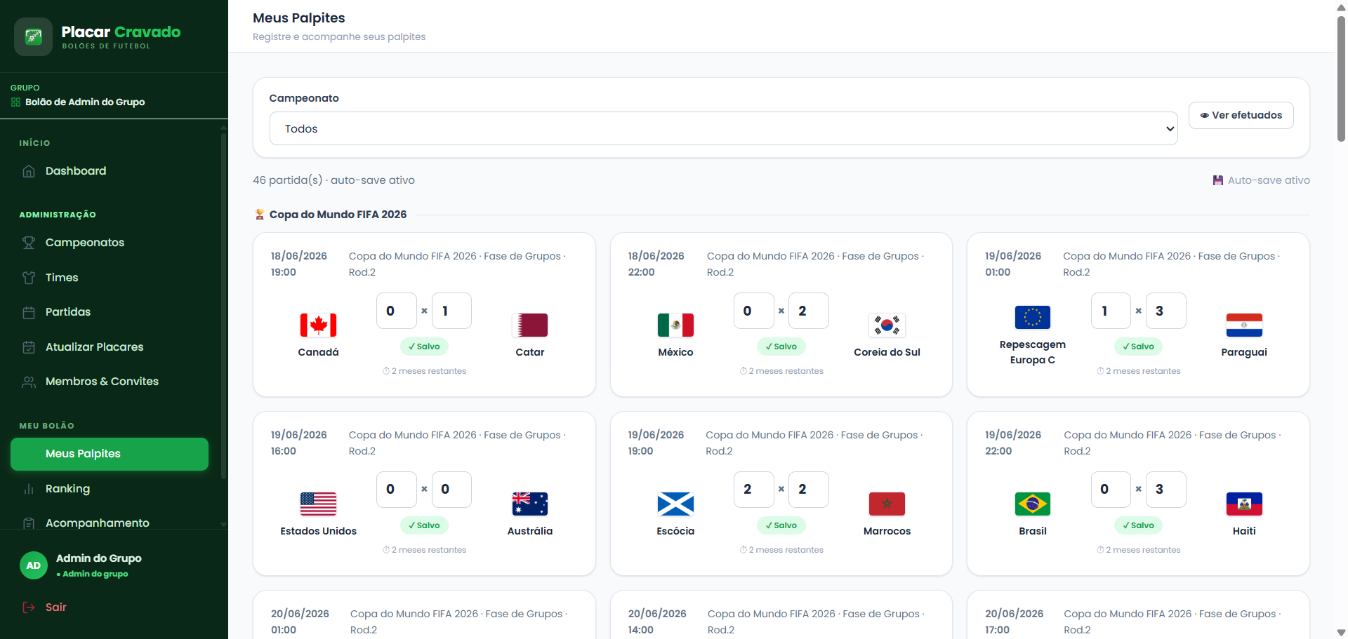 Screenshot do sistema